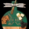 Acacia Bevel Board Green w/ Ribbon & Gold Spreader Knife | 19th Hole | 9.75 x 8"-Maple Online