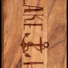 Acacia Bevel Board w/ Ribbon & Gold Spreader Knife | Lake House | 20 x 7"-Maple Fashion