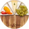 Acacia Fête Set Round | Modern Mr. & Mrs. | 12" Round-Maple Clearance