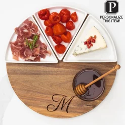 Acacia Fête Set Round | Personalized | 12"-Maple Clearance