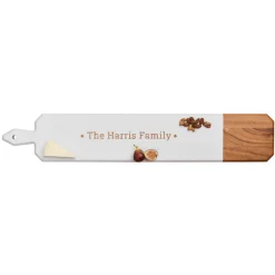 Acacia Heirloom Board Skinny In White Color | Personalize | 34 x 6"-Maple Clearance
