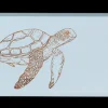 Acacia Heirloom Board w/ Handle Skinny in Light Blue Color | Turtle | 34 X 6"-Maple Hot