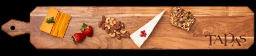 Acacia Heirloom Board w/ Handle Skinny | Tapas | 34 X 6"-Maple Hot