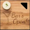 Acacia Modern Geo Square | Bar's Open | 12 x 12"-Maple Online