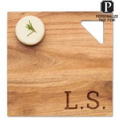 Acacia Modern Geo Square | Personalize | 12"-Maple Hot