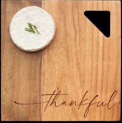 Acacia Modern Geo Square | Thankful Script | 9 x 9"-Maple Online