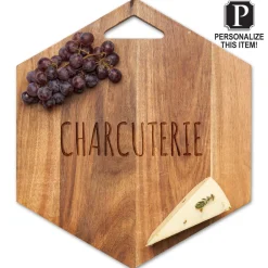 Acacia Modern Hexagon | Personalized | 14"-Maple Discount