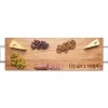 Acacia Serving Board with Gold Handles | Parisian Charcuterie | 30 x 10"-Maple Online