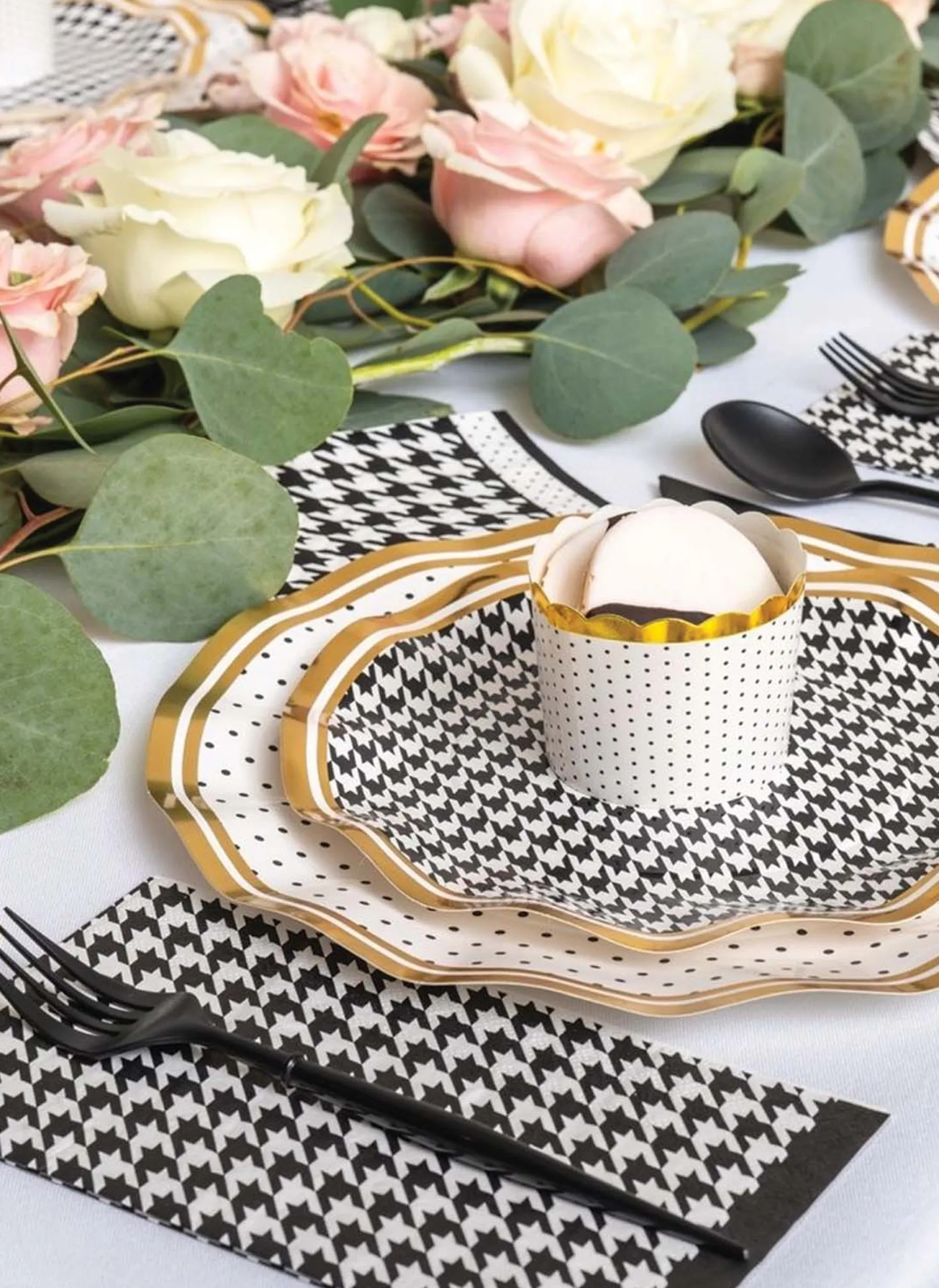 All Black Bella Assorted Plastic Cutlery/24pc, Service for 8-Sophistiplate Clearance