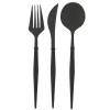 All Black Bella Assorted Plastic Cutlery/36pc, Service for 12-Sophistiplate Fashion