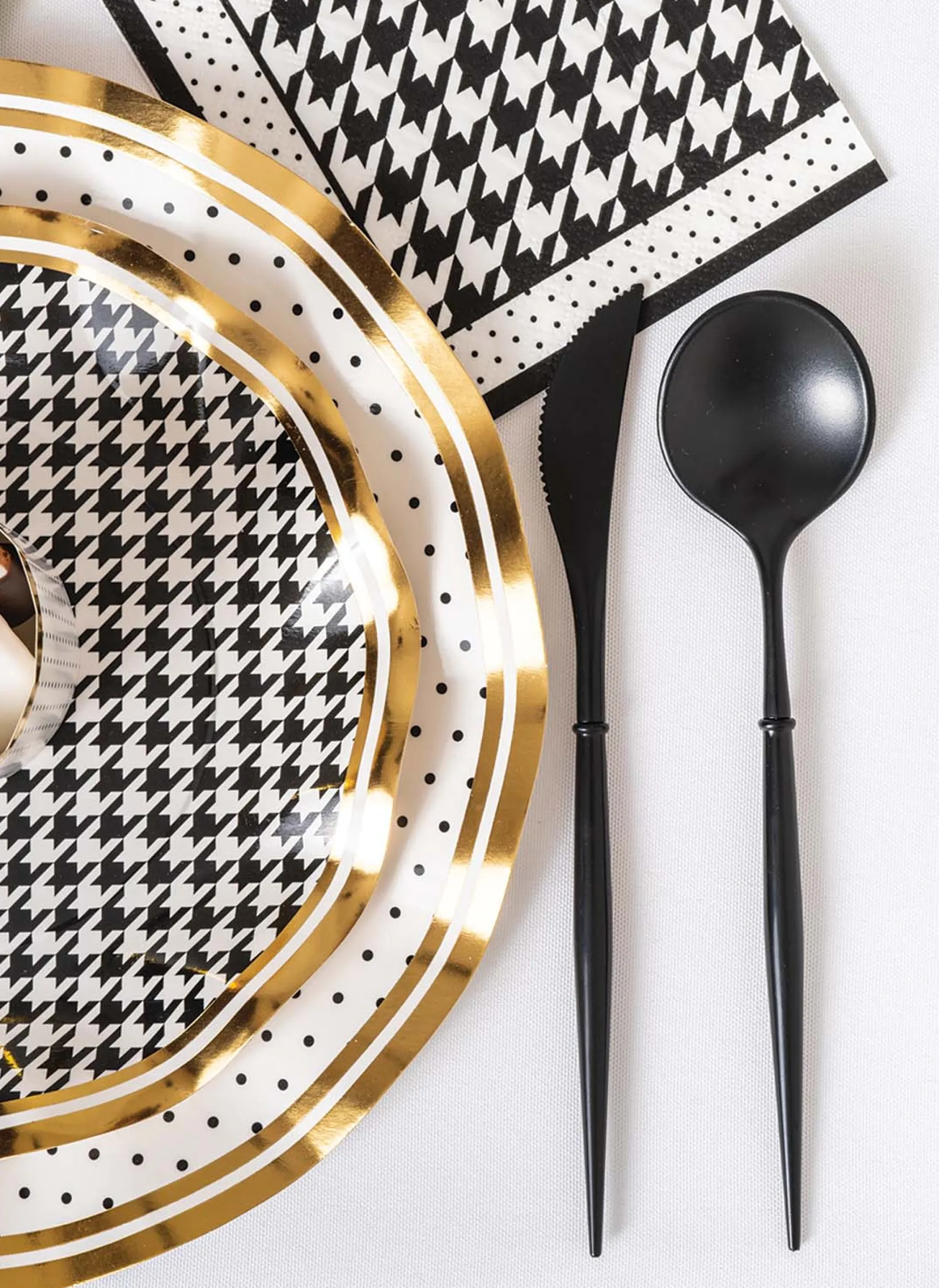 All Black Bella Assorted Plastic Cutlery/36pc, Service for 12-Sophistiplate Fashion