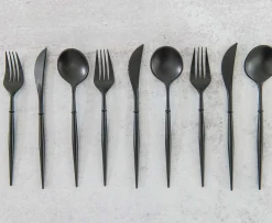 All Black Bella Assorted Plastic Cutlery/36pc, Service for 12-Sophistiplate Fashion