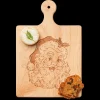 Artisan Paddle Board | Santa Holly | 9" x 6"-Maple Hot