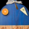 Bevel Board Blue w/ Ribbon & Gold Spreader Knife | Beach Vibes | 15 x 12"-Maple Outlet