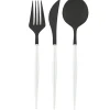 Black and White Bella Assorted Plastic Cutlery/36pc, Service for 12-Sophistiplate Hot