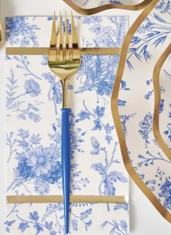 Blue & Gold Bella Assorted Plastic Cutlery/24pc, Service for 8-Sophistiplate New