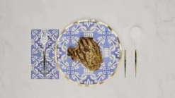 Blue & Gold Bella Assorted Plastic Cutlery/24pc, Service for 8-Sophistiplate New