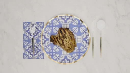 Blue & Gold Bella Assorted Plastic Cutlery/24pc, Service for 8-Sophistiplate New