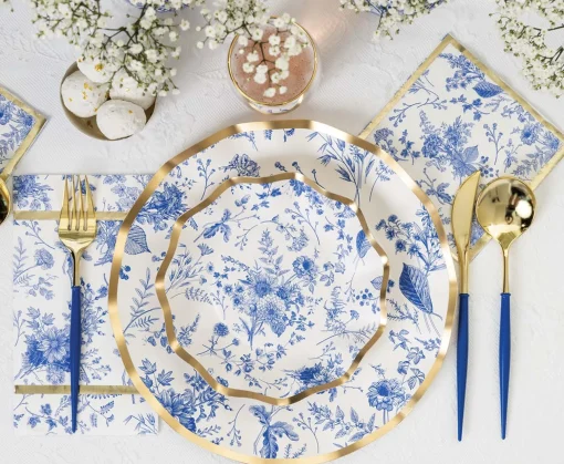 Blue & Gold Bella Assorted Plastic Cutlery/24pc, Service for 8-Sophistiplate New