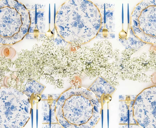 Blue & Gold Bella Assorted Plastic Cutlery/24pc, Service for 8-Sophistiplate New