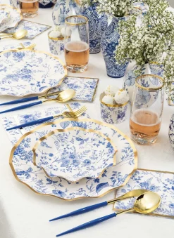 Blue & Gold Bella Assorted Plastic Cutlery/36pc, Service for 12-Sophistiplate Fashion