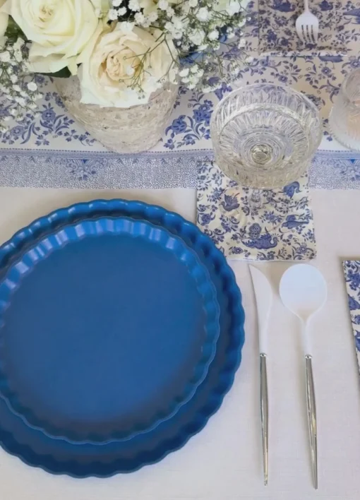 Blue Regal Peacock Cocktail Napkin- Pack of 20-Hester u0026 Cook Sale