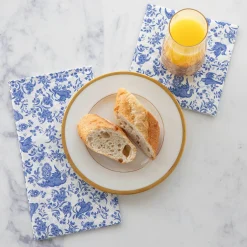 Blue Regal Peacock Guest Towel Napkin- Pack of 16-Hester u0026 Cook Online