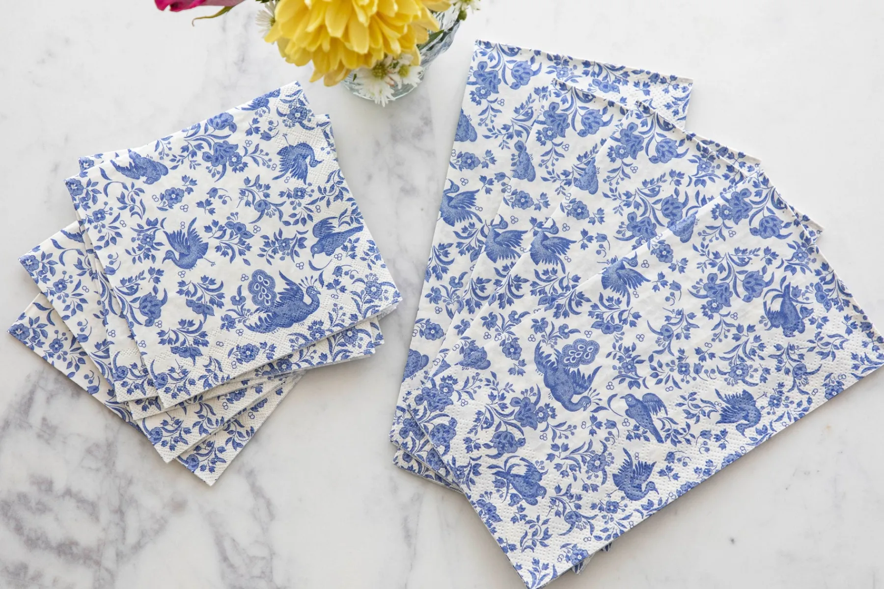 Blue Regal Peacock Guest Towel Napkin- Pack of 16-Hester u0026 Cook Online