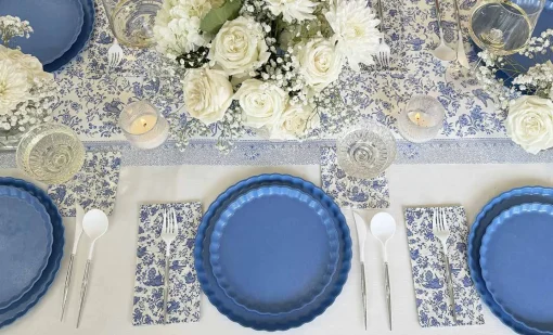 Blue Regal Peacock Runner 20" x 25'-Hester u0026 Cook Outlet