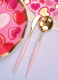 Blush & Gold Bella Assorted Plastic Cutlery/24pc, Service for 8-Sophistiplate Discount