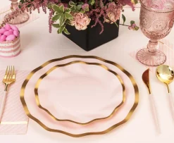 Blush & Gold Bella Assorted Plastic Cutlery/24pc, Service for 8-Sophistiplate Discount