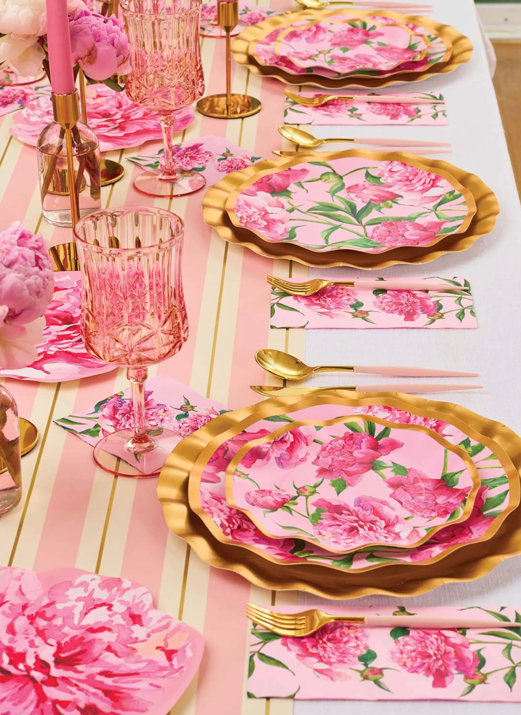 Blush & Gold Bella Assorted Plastic Cutlery/36pc, Service for 12-Sophistiplate Best