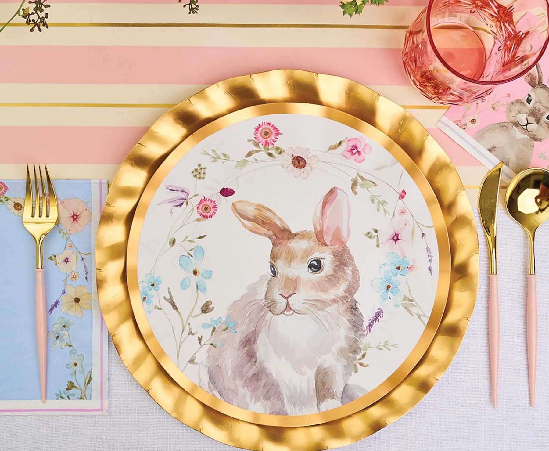 Blush & Gold Bella Assorted Plastic Cutlery/36pc, Service for 12-Sophistiplate Best