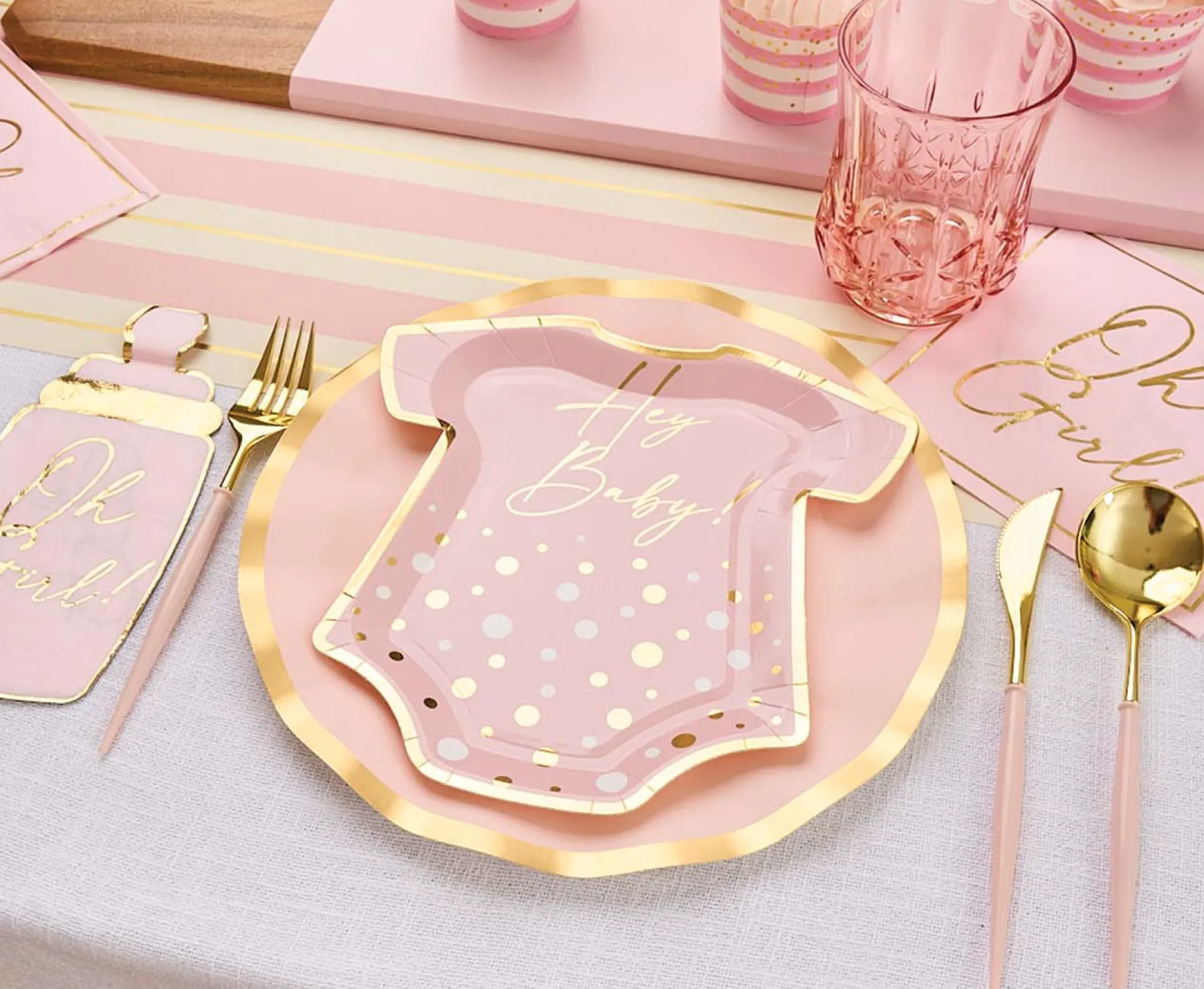 Blush & Gold Bella Assorted Plastic Cutlery/36pc, Service for 12-Sophistiplate Best