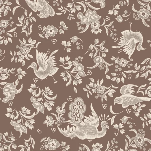 Brown Regal Peacock Cocktail Napkin - Pack of 20-Hester u0026 Cook Clearance