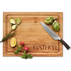 Carv'd Chef Knife & Board Acacia Wood | Gather | 18 x 12"-Maple Online
