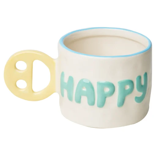 Ceramic Message Mug Happy, 14oz-Maple Online