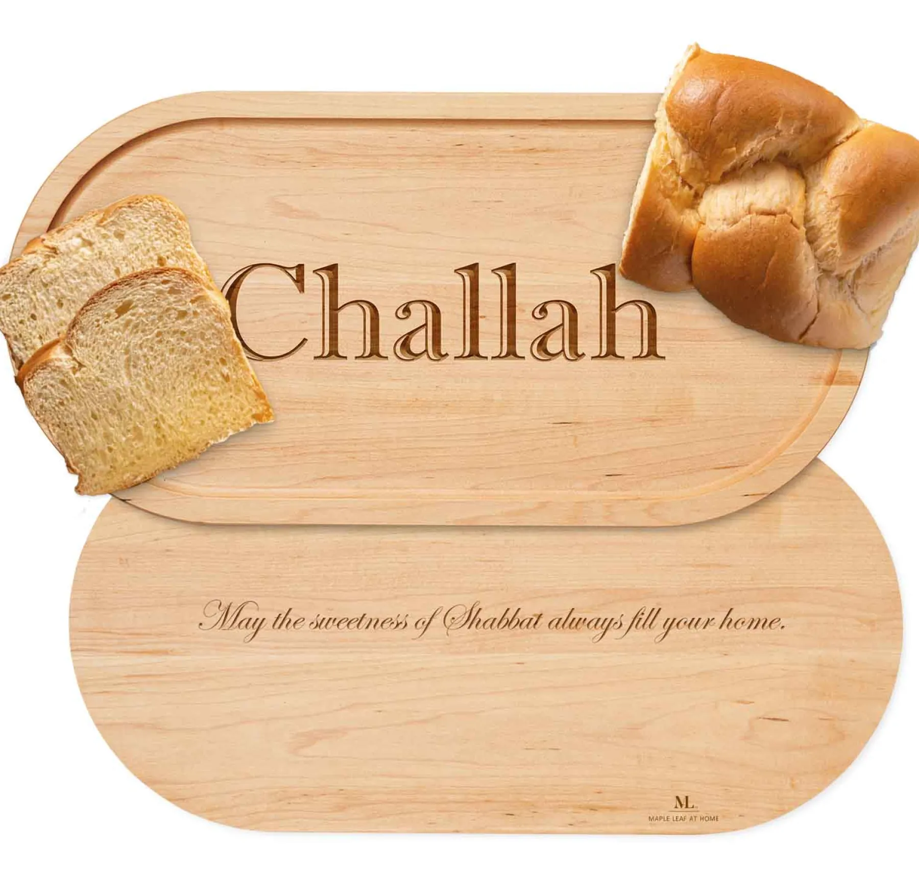 Challah - Oval Wood Cheeseboard 20 x 9"-Maple Online