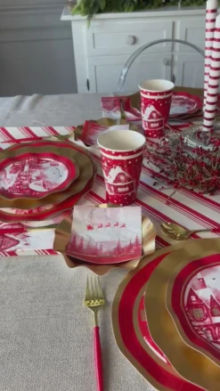 Christmas Village Paper To-Go-Cup/8pk-Sophistiplate Fashion