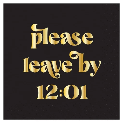 Cocktail Napkin New Years Design C/40pkg-Sophistiplate New