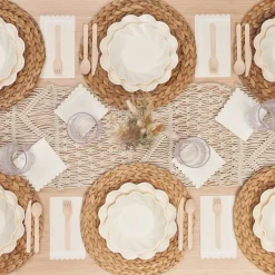 Cocktail Napkin Scalloped Edge Cream/20 pkg-Sophistiplate Sale