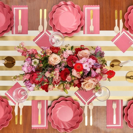 Cocktail Napkin Scalloped Edge Berry/20 pkg-Sophistiplate New
