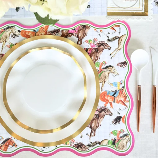 Derby Racehorses Die-Cut Placemats-Rosanne Beck Sale