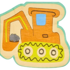 Die-Cut Construction Lunch Napkin Dig It - 16pkg-Sugarplum Best