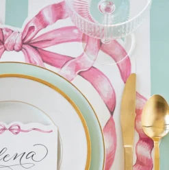 Die-cut Pink Bow Placemat - 12 Sheets-Hester u0026 Cook Sale