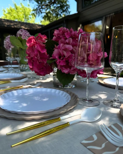 Eco Table Setting - White and Gold-Sophistiplate Sale