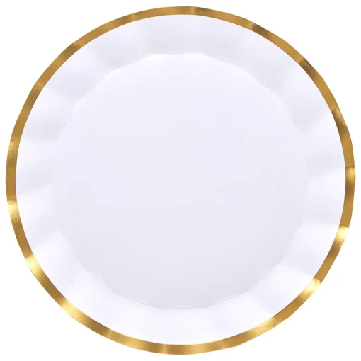 Everyday White Wavy Charger Plates/8pk-Sophistiplate Clearance