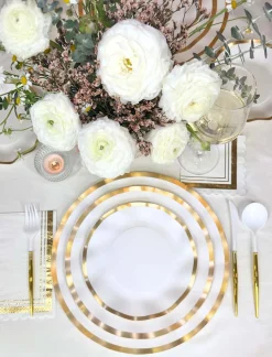 Everyday White Wavy Charger Plates/8pk-Sophistiplate Clearance