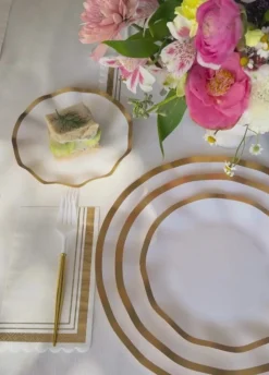 Everyday White Wavy Charger Plates/8pk-Sophistiplate Clearance