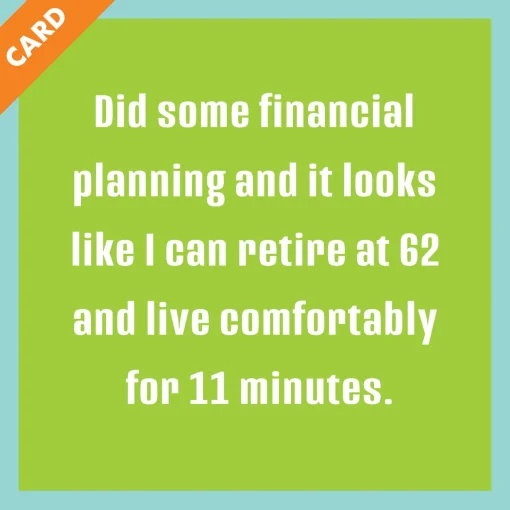Financial Plan Card-Drinks On Me Outlet